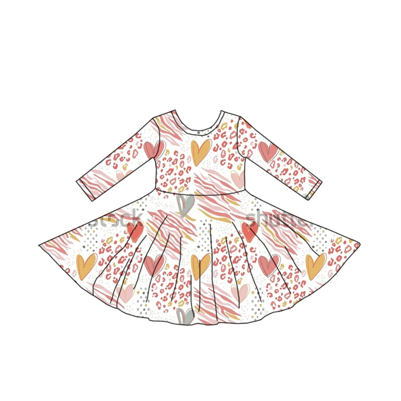 Toddler baby Clothes Children girls dresses Cartoon Print Dresses Baby Girls Baby Clothes