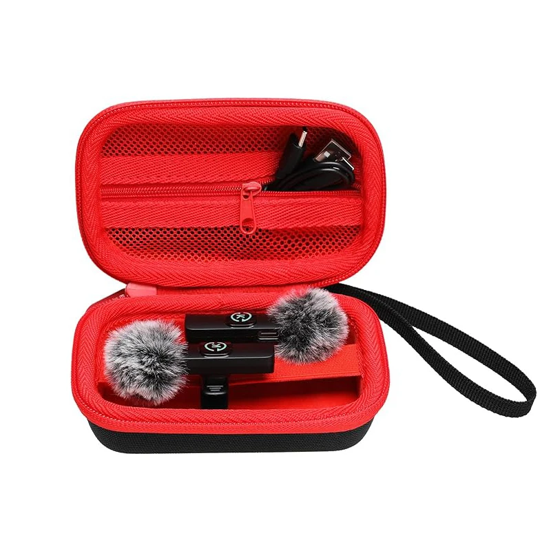 Custom microphone EVA protective zipper bag carrying pouch shockproof travel portable microphone storage case