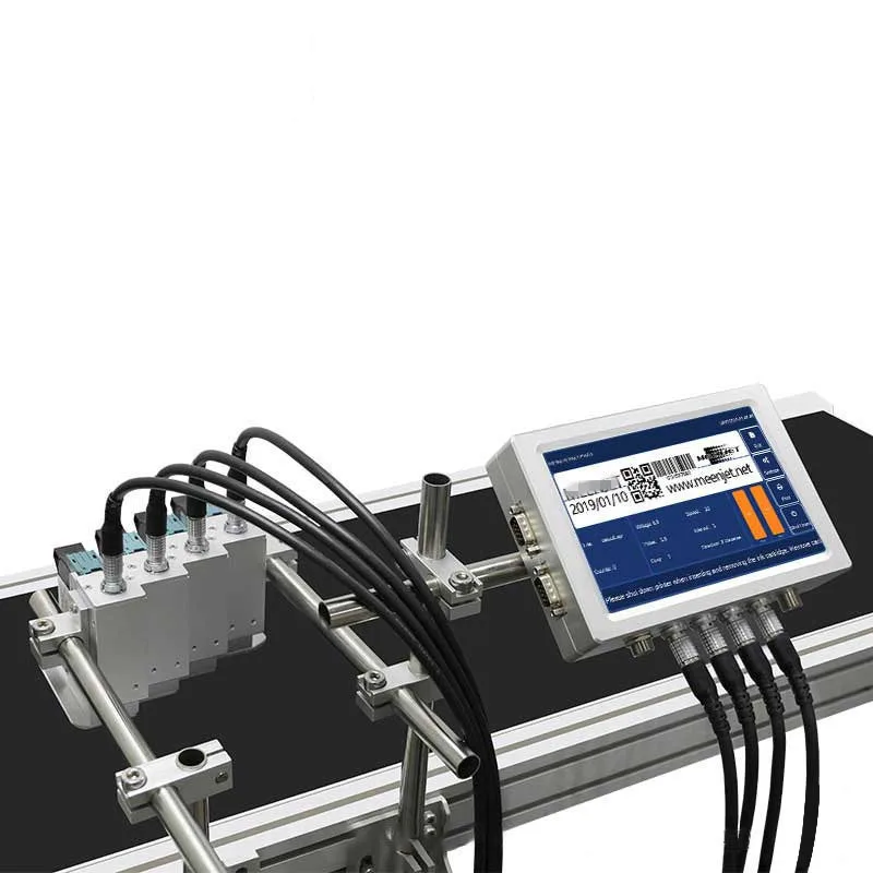 industrial automatic online uv inkjet printer on plastic bag,carton box for expiry date,logo,barcode in the conveyor belt