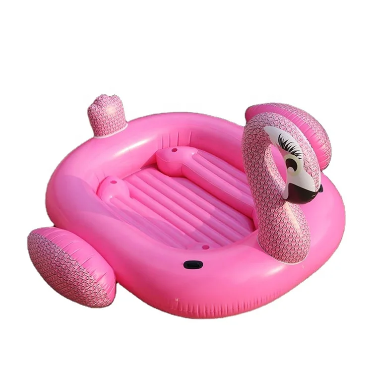 Большой надувной фламинго из ПВХ плавающий остров для бассейна