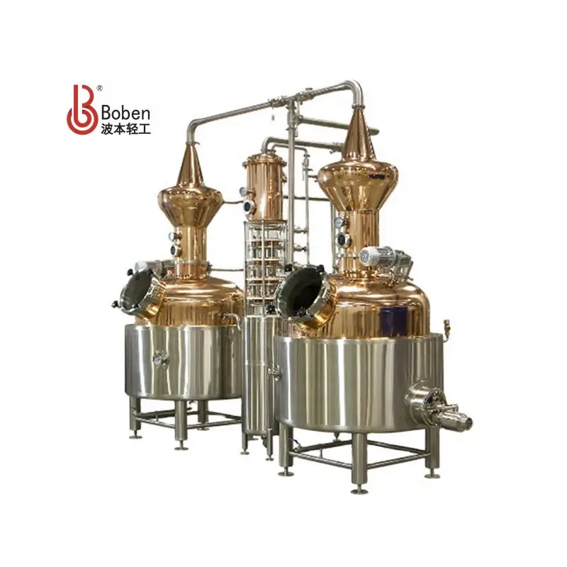 250-2000L red copper column still Vodka still Whiskey still Gin still liquor optimization distillation equipment