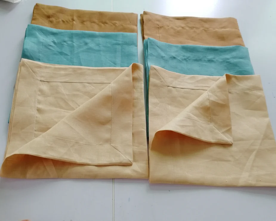 Высококачественные льняные салфетки monogramming из чистого льна для различных индивидуальных нужд