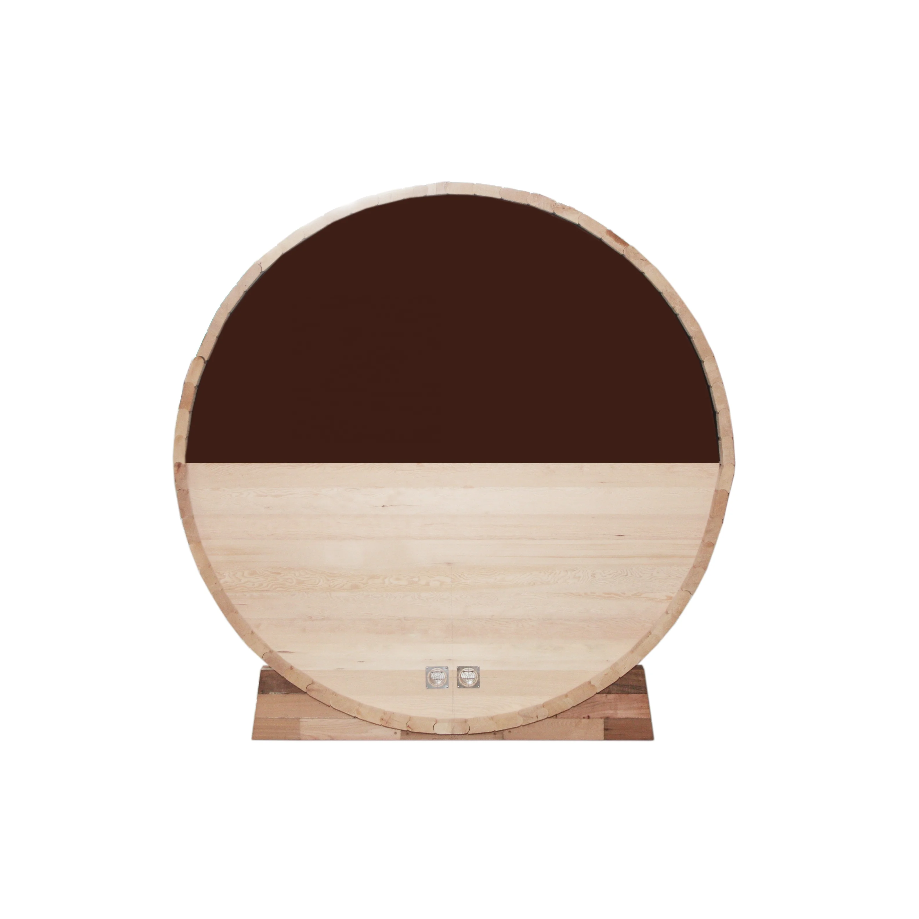 New Arrivals Outdoor Barrel Sauna 4-6 Persons Outdoor Sauna Room With Half Glass Wall