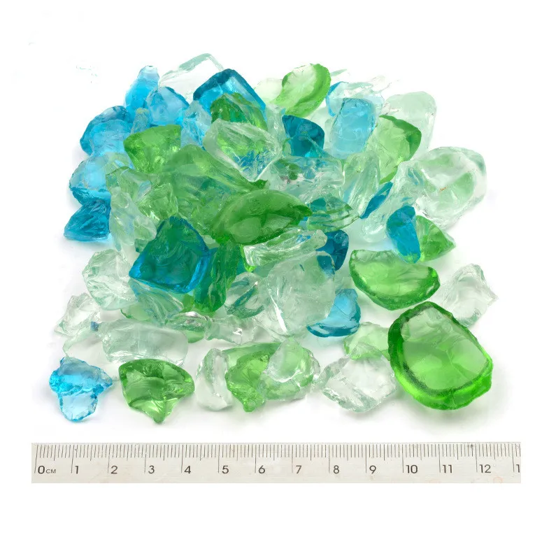 Wholesale Crushed Landscaping Green Garden Glass Decorative Glass Rocks