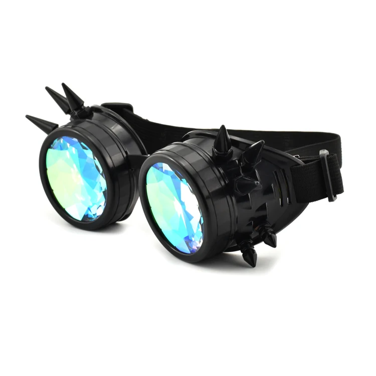 DOISYER Steampunk Rave Kaleidoscope Concert Glass Faceted Mosaic Party Lens Glasses