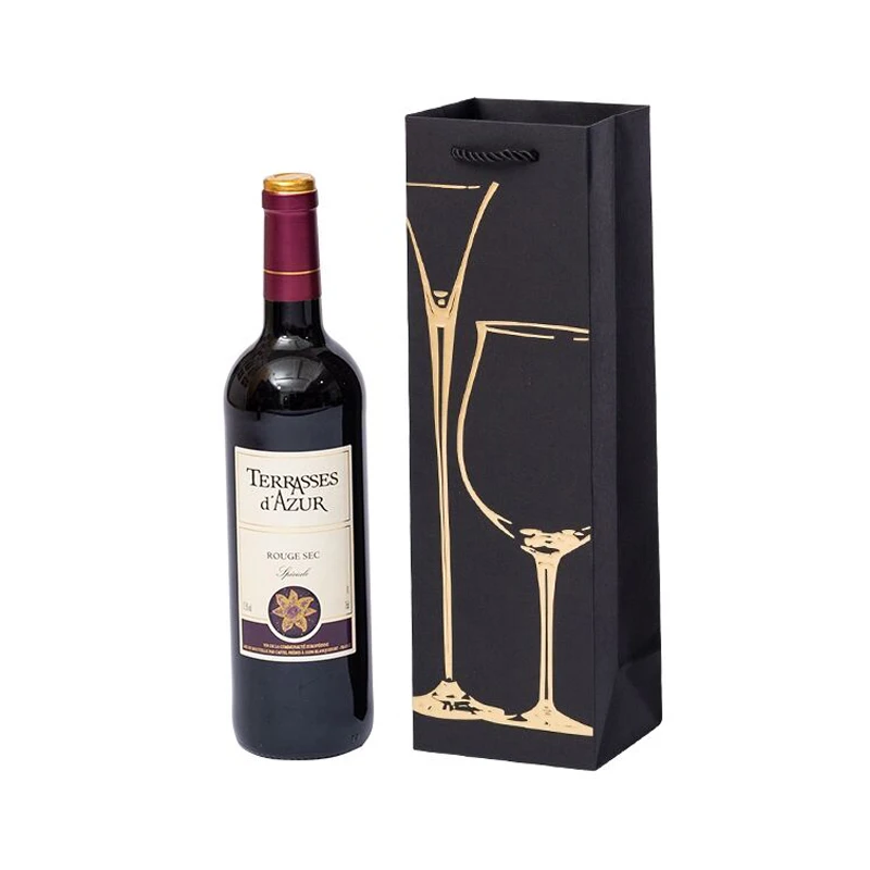 
 Индивидуальная винная Сумочка, Подарочный пакет для вина, одиночная двойная бутылка, термос, кружка, упаковочный бумажный пакет  