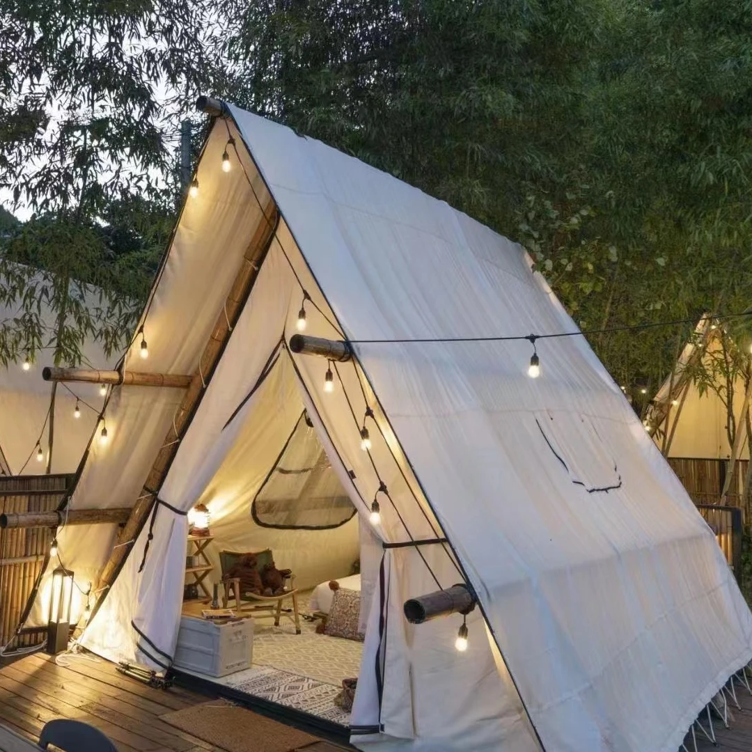 4x5m 3*5m Triangular Tent Accommodation  4 Season Luxury Outdoor Glamping  Tent