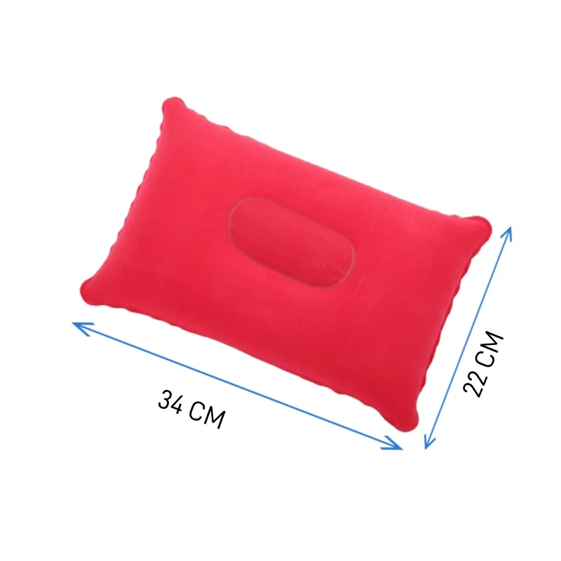 Hot Selling Travel Hiking Beach Car Plane Inflatable PVC Air Pillows Portable Square Head Rest Inflatable Pillow