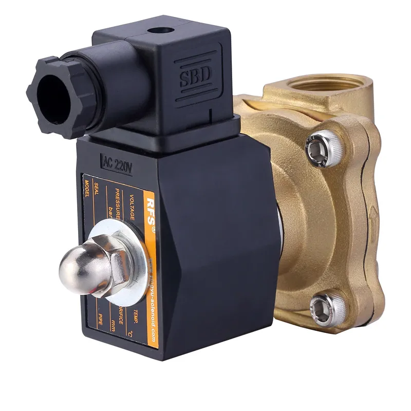 2w160-15 2W Series Direct Acting Solenoid valve Brass Stainless Steel Waterproof Normally Closed 2/2 way Solenoid Valve