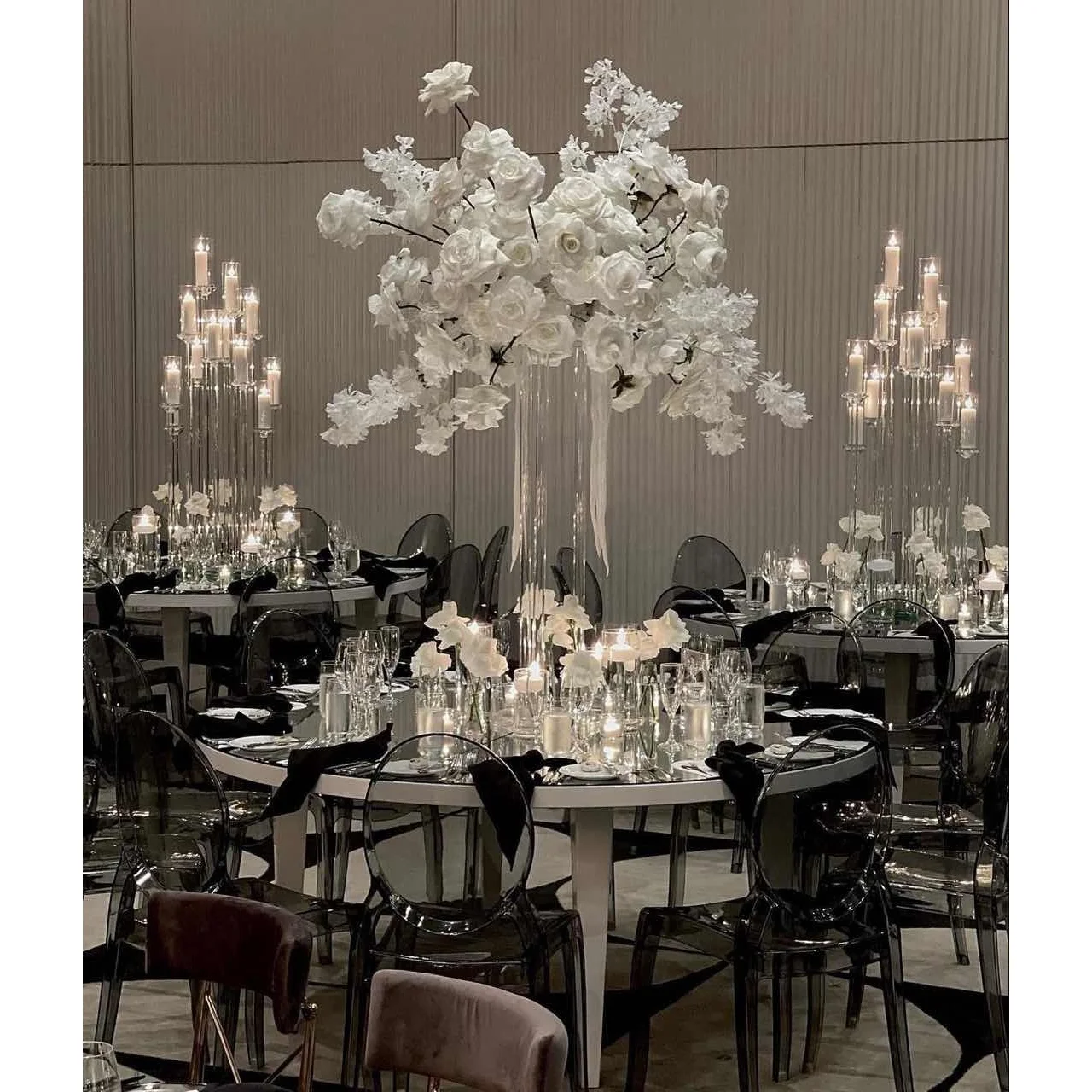 LK20191125-8 high quality clear acrylic flower stand table centerpieces  for wedding decoration