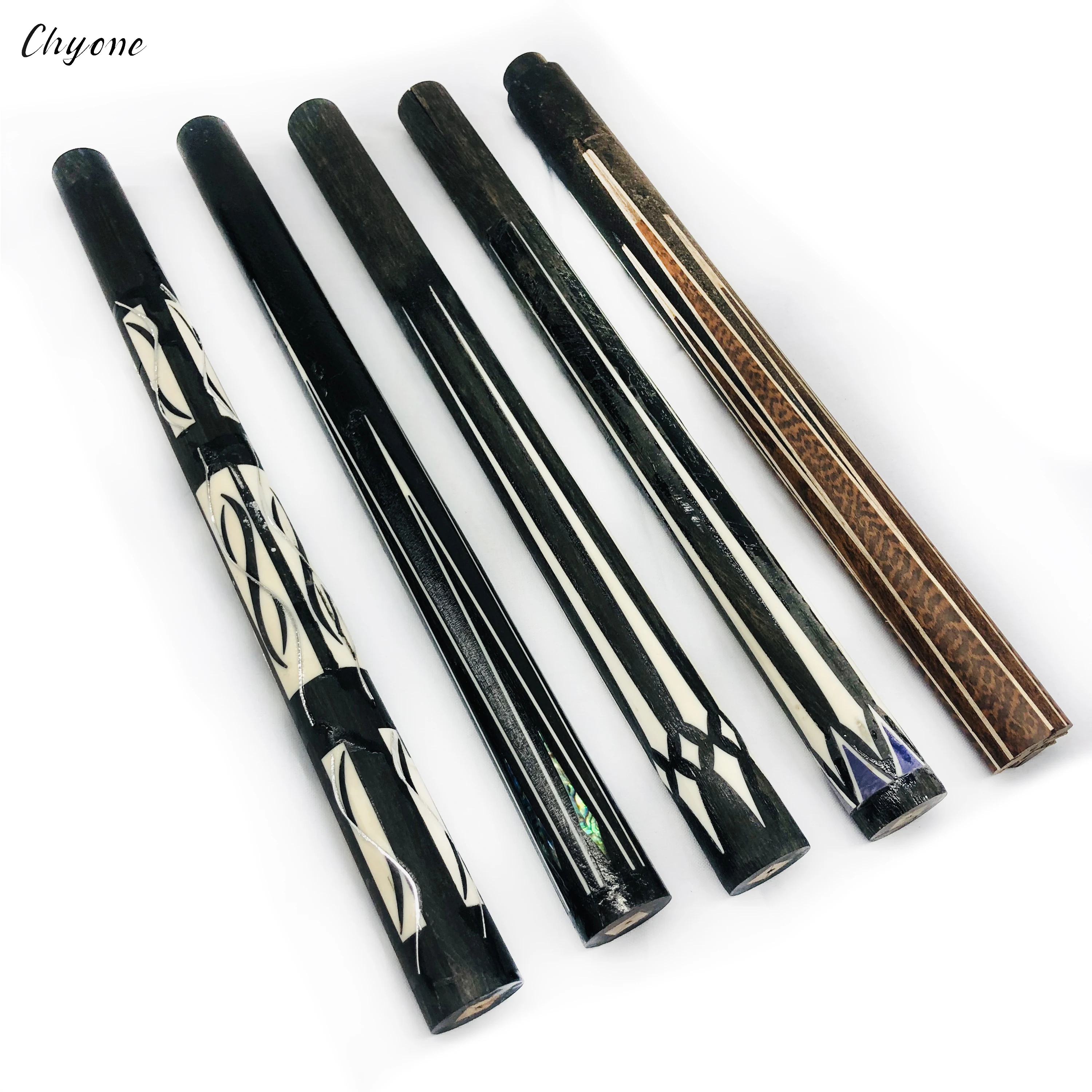 korea carom cues Chyone custom semi-finished abalone shell inlay pool cue stick billiard 3 cushion cues