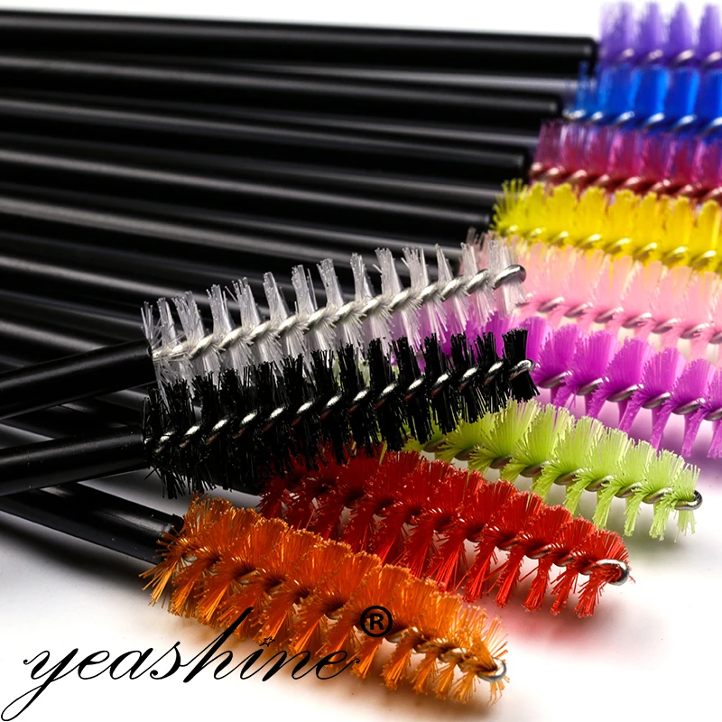 Custom Disposable Mascara Wand Gold And Black Eye Eyelash Applicator Red Lash Brush