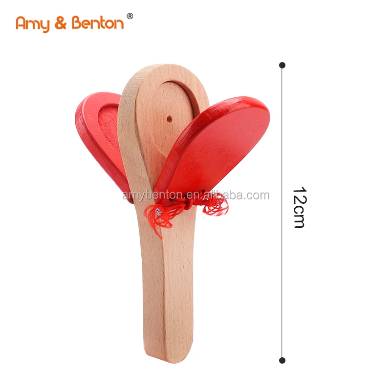 Wholesale Kids Noise Maker Musical Toys Wooden Hand Clapper Musical Instruments From amybenton
