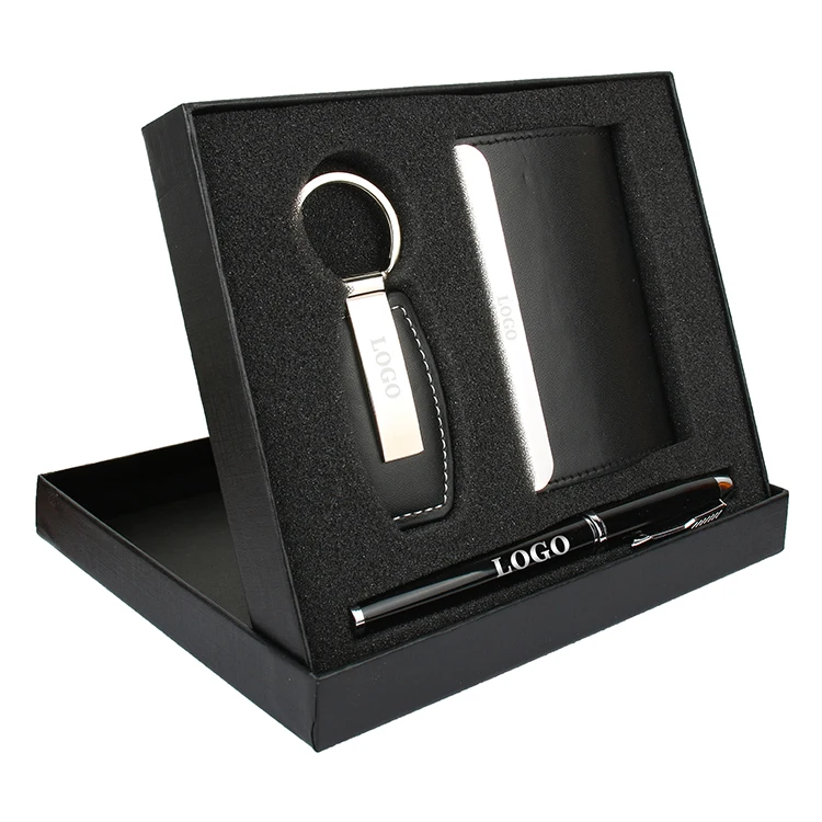 new product ideas 2022 wholesale promotional business gift set Corporate Gift set with post card/pen/keychain