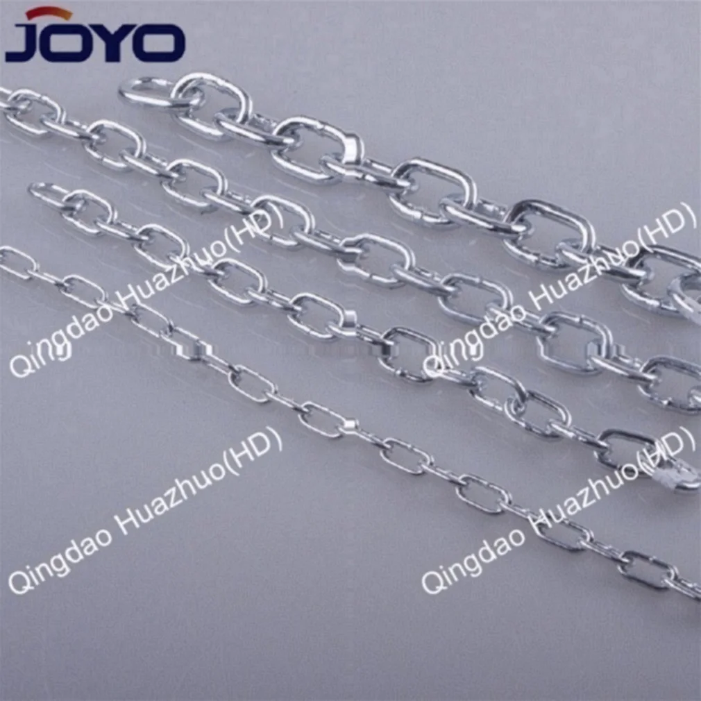 China manufacturer Din5685 welded galvanized steel long link chain. .