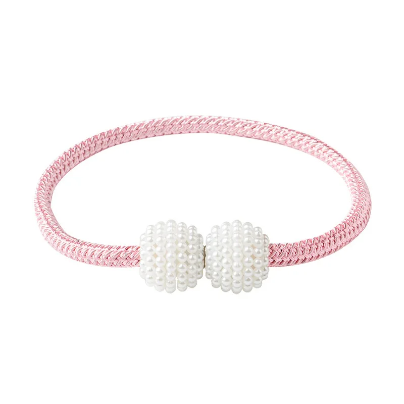 Curtain buckle accessories pearl magnetic binding rope