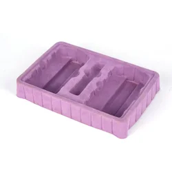 Custom Blister Flock Tray box packaging insert Plastic Thermoformed Trays for gift set pack