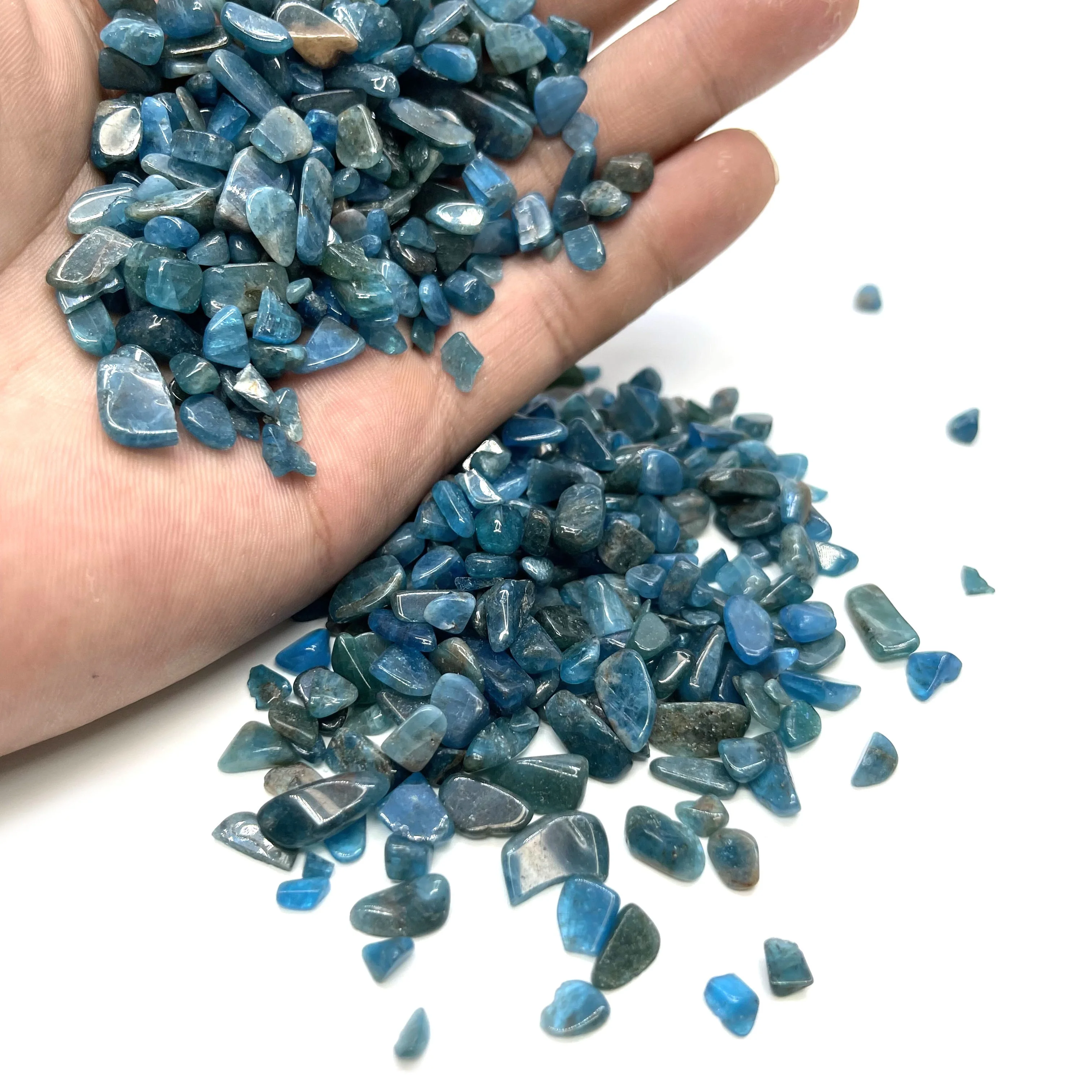 Bulk Wholesale Natural Crystal Quartz Blue Apatite Tumbled Stones Gemstone Gravel Tumble Stone For Healing Stones Decoration
