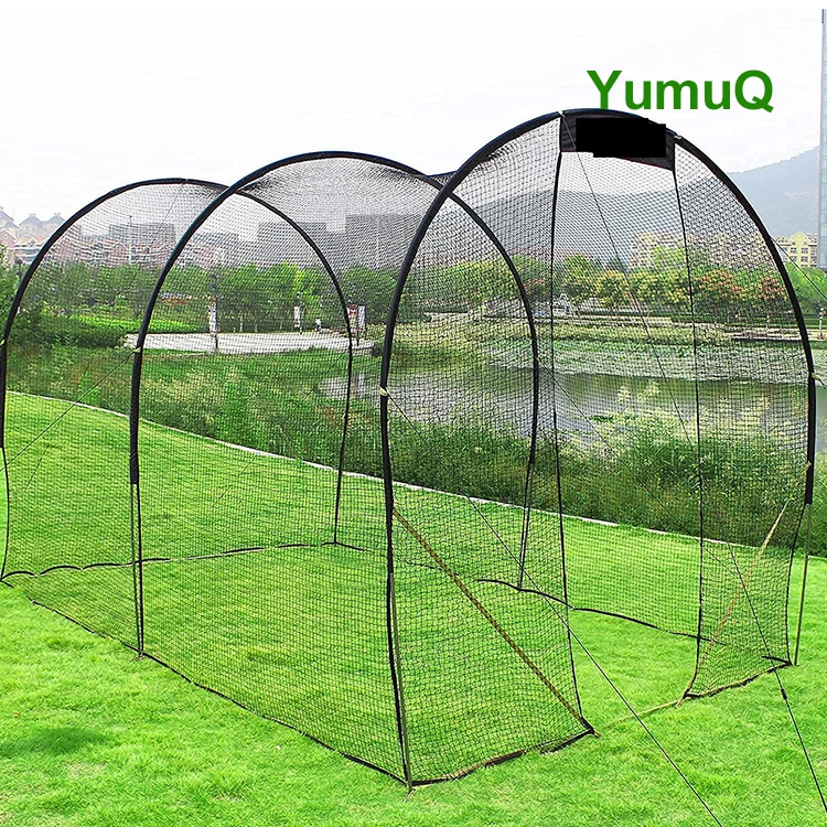 YumuQ Indoor Outdoor Heavy Duty Polyester Baseball Batting Shooting Pitching Cage Tent With Net Sport Games