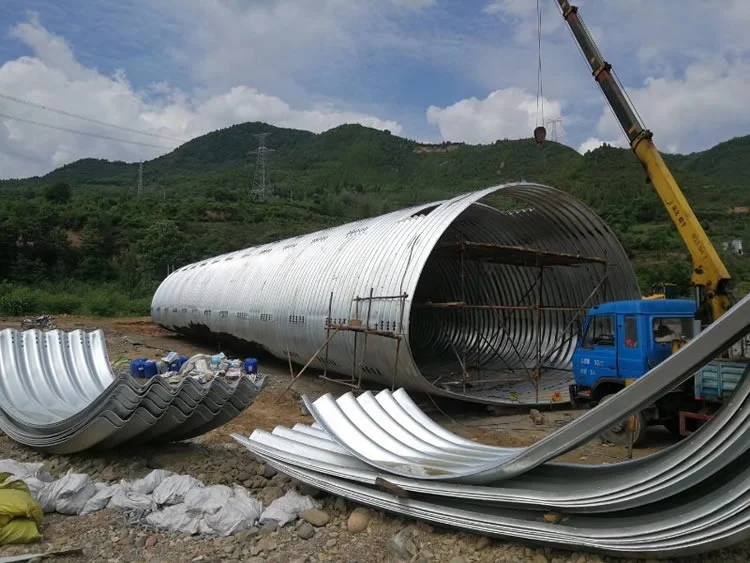 Steel corrugated pipe different shapes metal bellows culvert