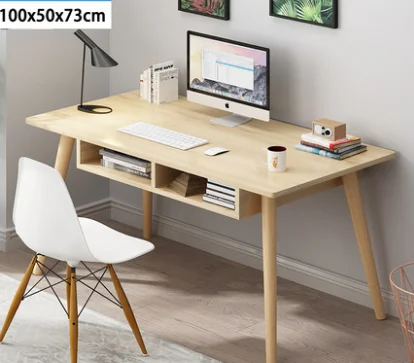 simple type wooden material oval shape living room coffee table console table computer study desk