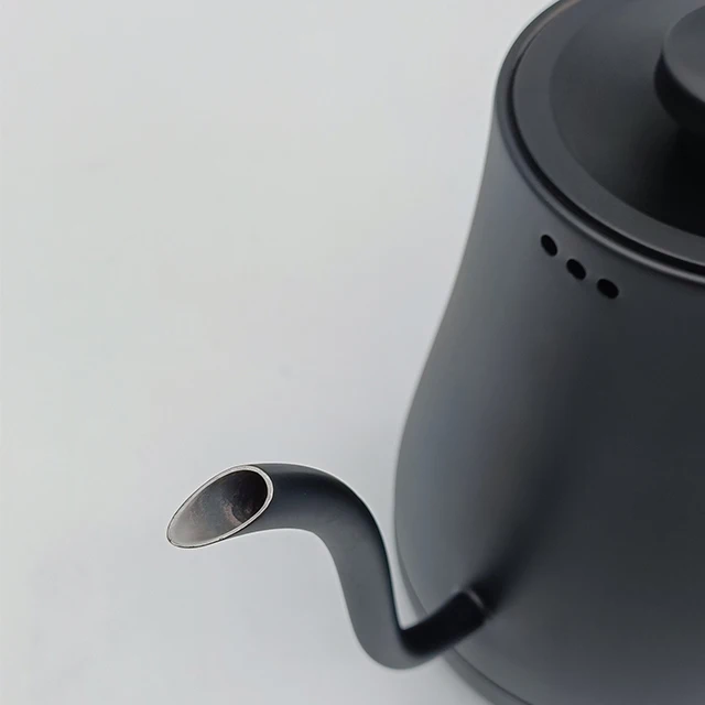 0.8L Elegant shape royal black water kettle  warm temperature control slender neck pour over tea/coffee kettles electric