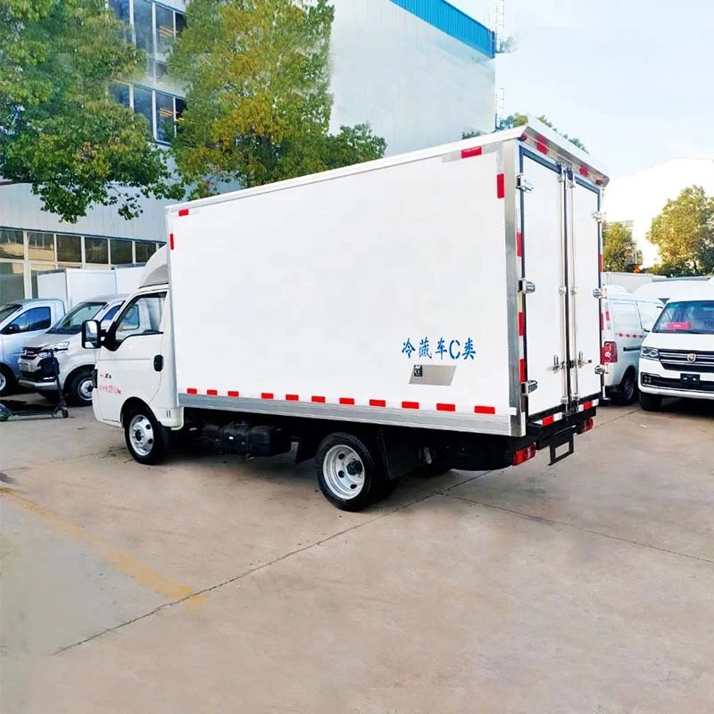 Gasoline Fuel Type JAC 2 Tons Refrigeration Truck Mini Freezer Van Truck for Sale