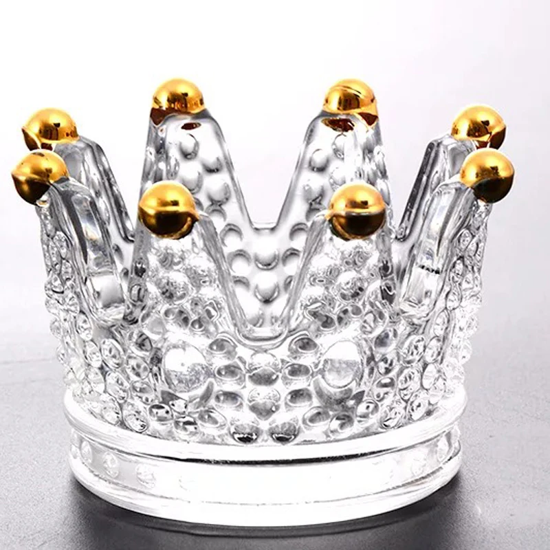 Элегантная романтичная стеклянная пепельница с короной YearsCrystal