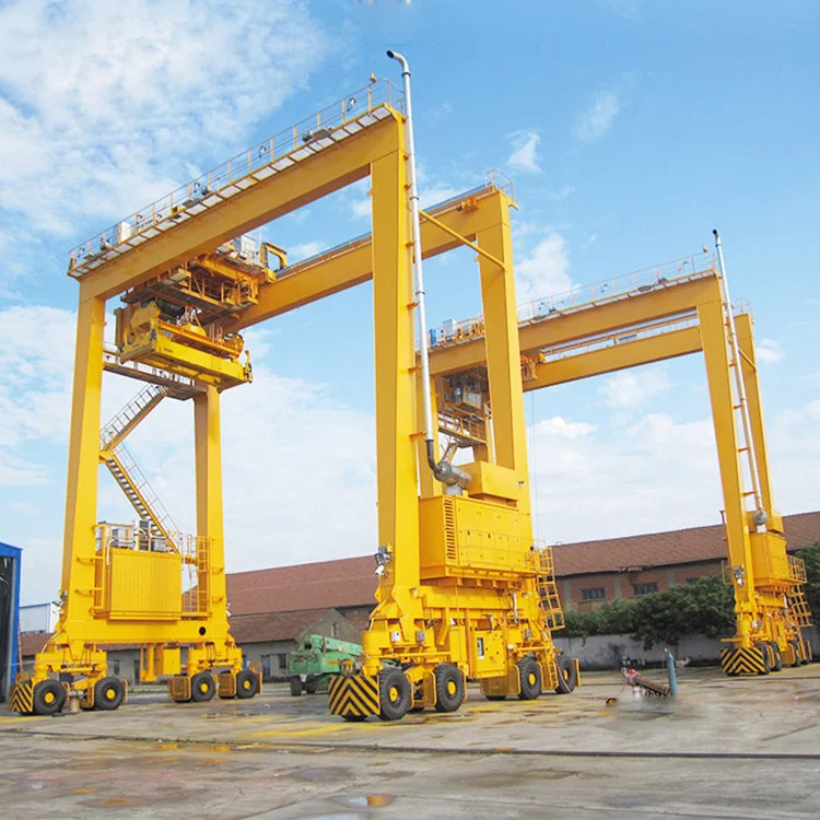 Double Beams RTG Rubber Tyred Container Gantry Crane for Sale