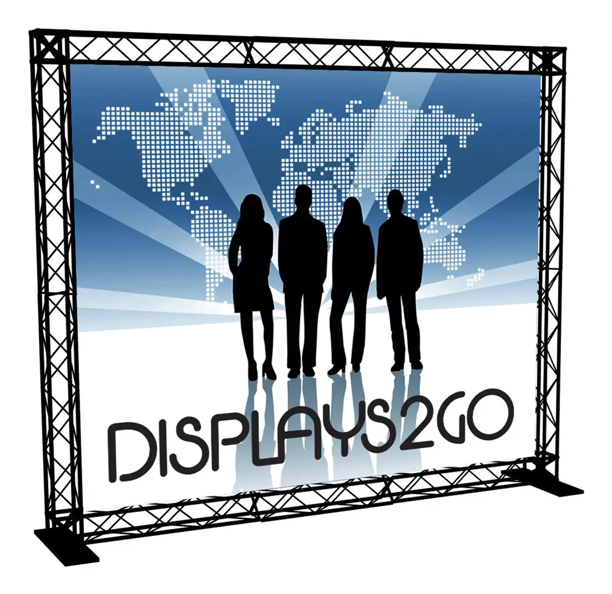 290mm*290mm Square Box Truss Spigot Single Exhibition Bar Booth  Banner Display Trusses