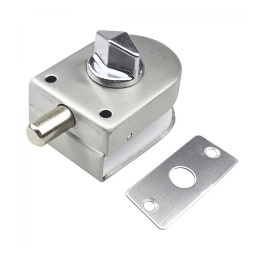 Stainless Steel Glass Door Lock Floor Mounted Latch Lock Bolt Electronic Ground Lock