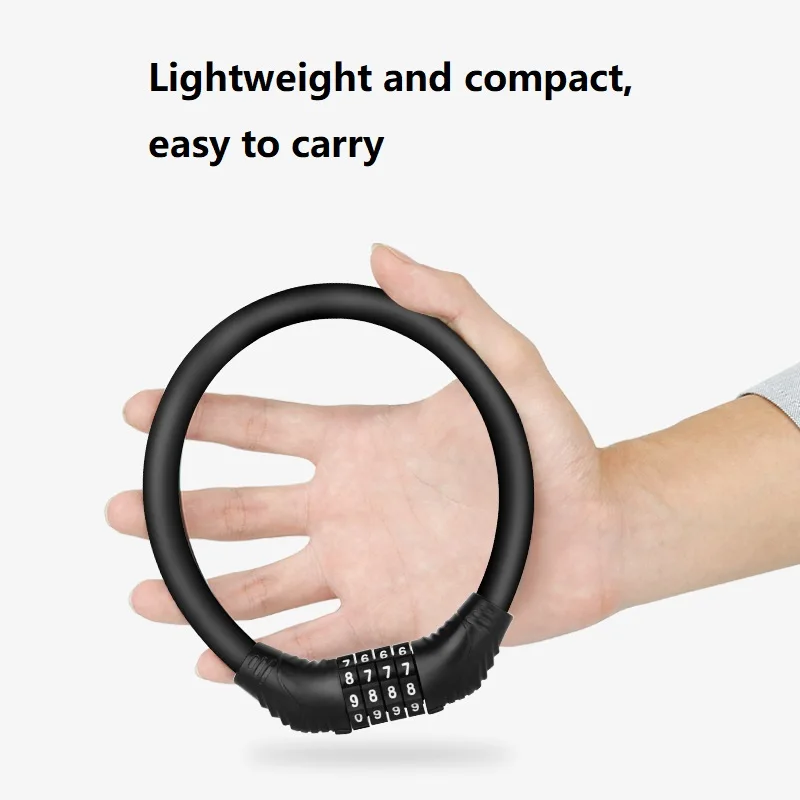 ROADUP Number Lock Self-set Password New Lightweight Bicycle Lock Four Digit Password Bicycle Lock