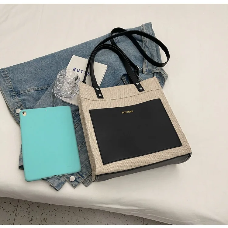 ZR895 Woman Bag Handbag Canvas Fashion Female Portable Big High Quality Shoulder Underarm Bag Girl Versatile Shopping Tote Bag