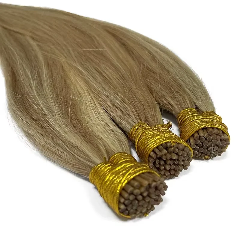 Оптовая продажа двойные вытянуванные человеческие волосы наращивание натуральных 100% Remy I-Tip перуанские