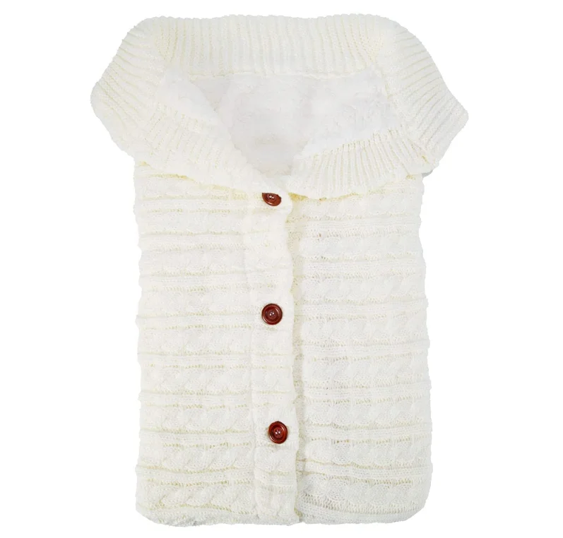 2022 Baby Wrap Swaddle Knit Sleeping Bag Warm Soft Cotton Batting For Crochet Baby Sleeping Bag Baby Wrap Blanket Sleeping Bag