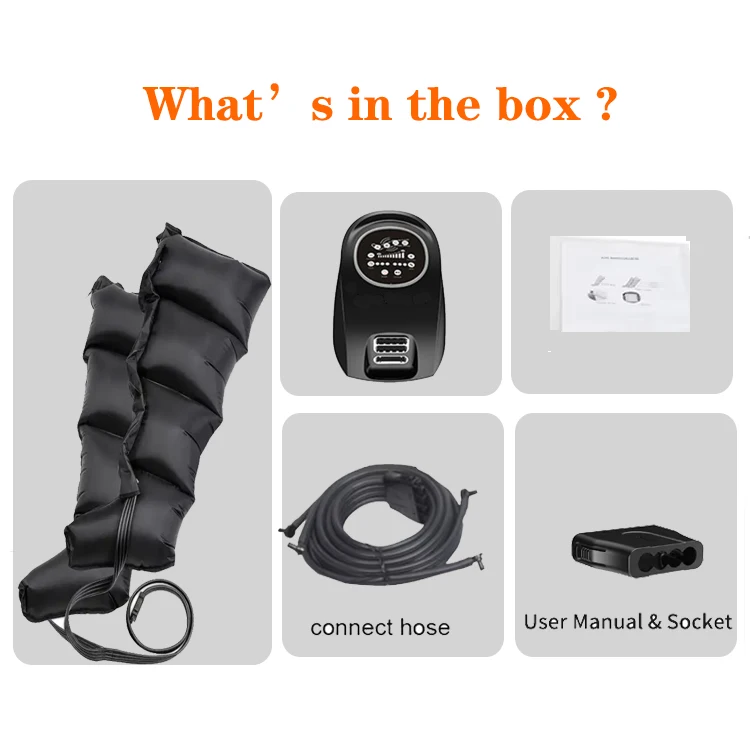 New product Pressotherapy Machine for Leg 4 Chambers Air Compression Recovery Boots for Wholesales