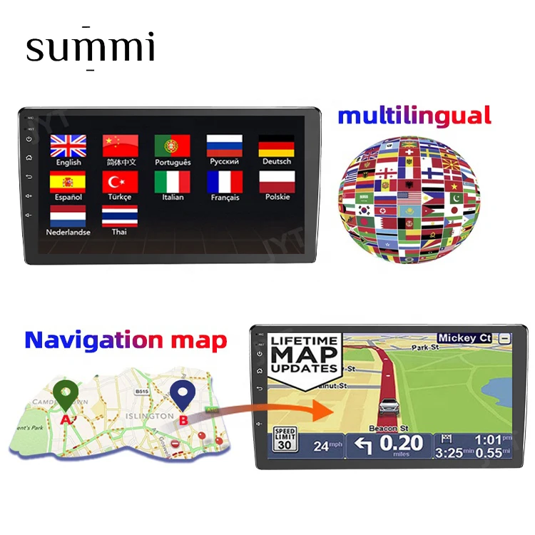 Bes-7041 Universal 9 inch Best Selling 1024*600 HD Touch Screen Android 9 Corolla with GPS