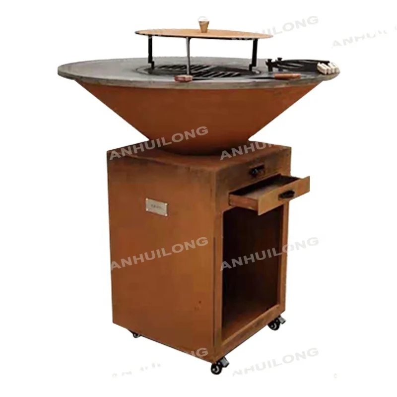 Европейский новый дизайн огнеупорный гриль для барбекю уличный угольный