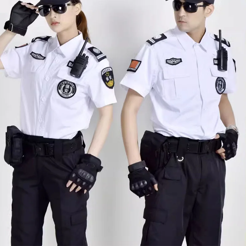 2024 новая стильная Рабочая форма с коротким рукавом летняя охранная летний костюм Мужская одежда Женская