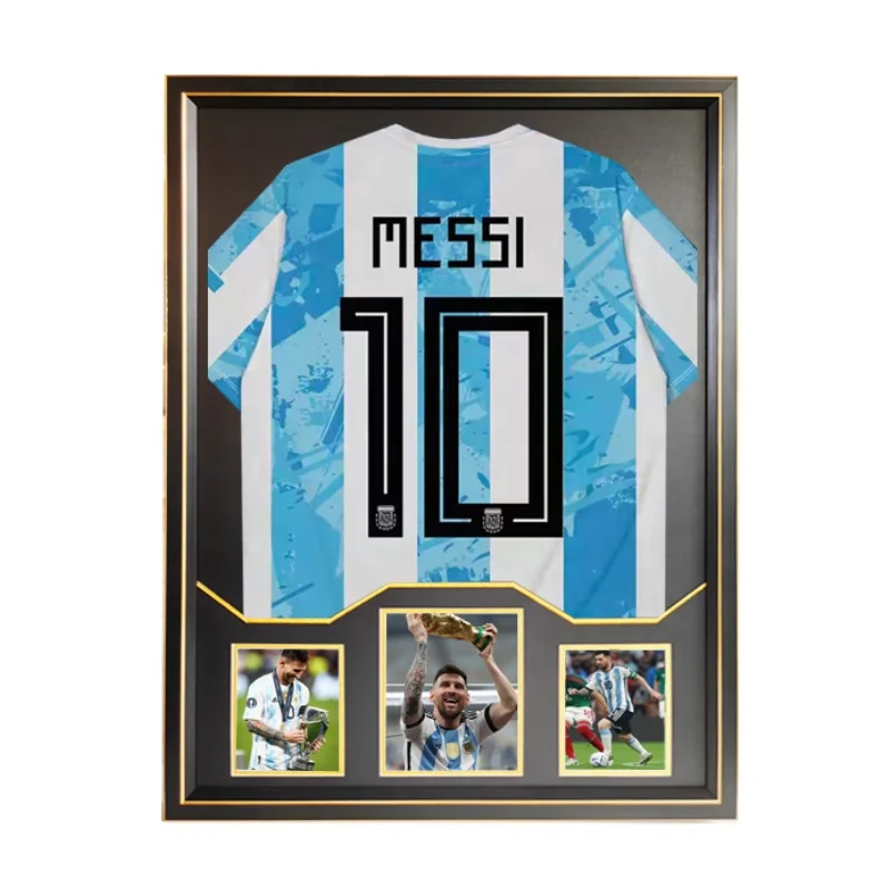Custom made Sports shirt mounted collection display football basketball signature NBA jersey photo frame