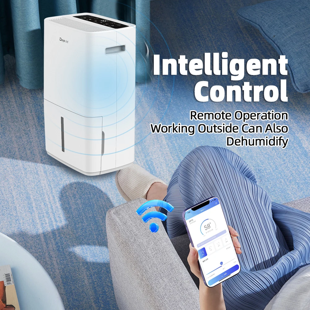 Deye high quality DYD-R50A 50L 1owest smart air dry home dehumidifier with R290