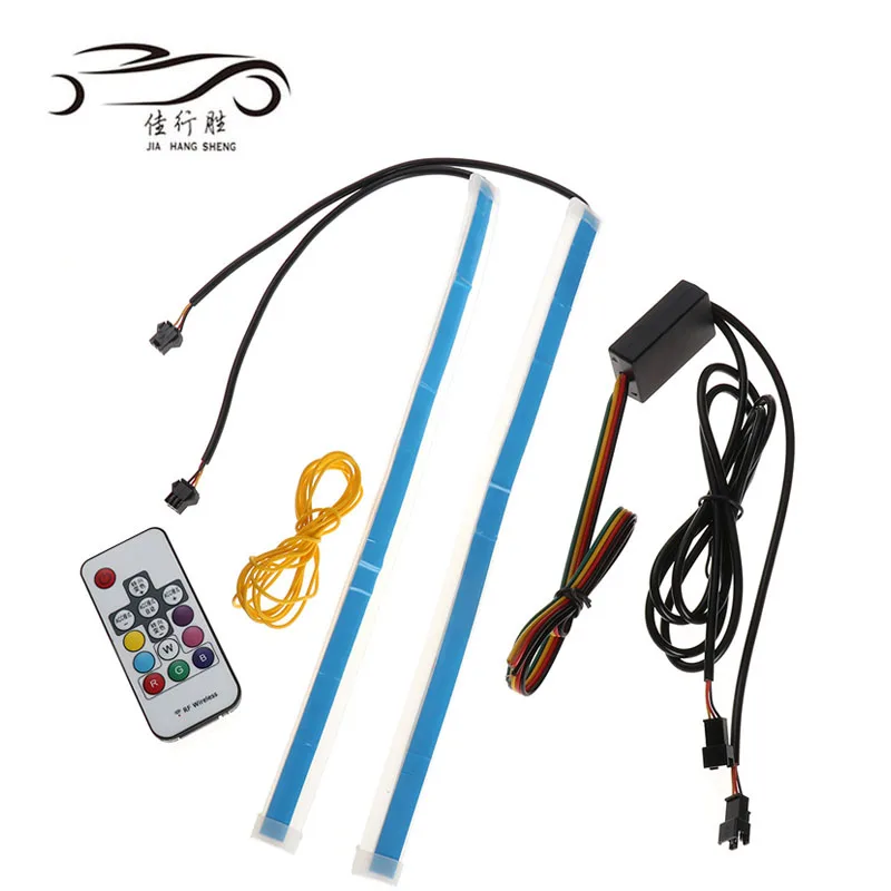 JHS wholesale price car decoration light strip DRL RGB 30cm 45cm 60cm waterproof With Remote Control Flexible for universal car