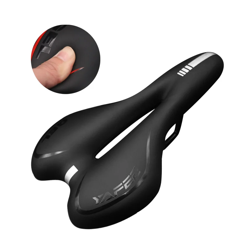 Bicycle Saddle Reflective Shock Absorbing Design Road Mountain Bike cycle Seat Silica Gel Leather Cycling Suspension