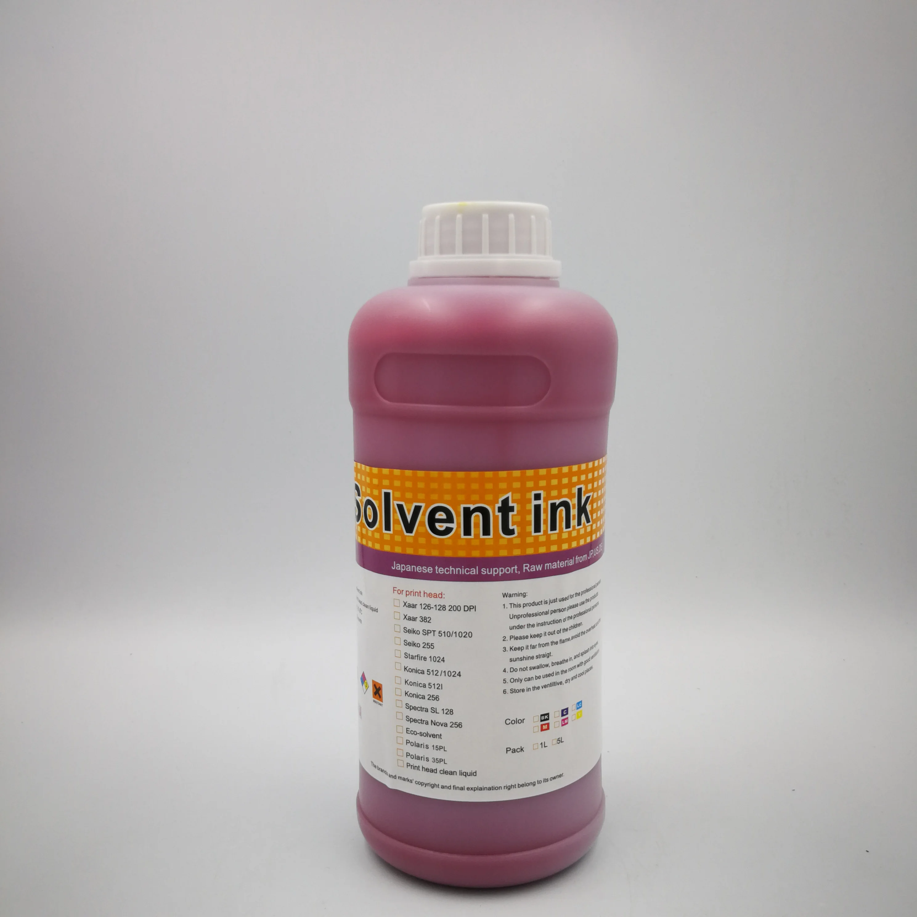 Solvent Tintas for SPT 510 /35pl Printhead phaeton sk4 solvent ink used for seiko sk4 ink