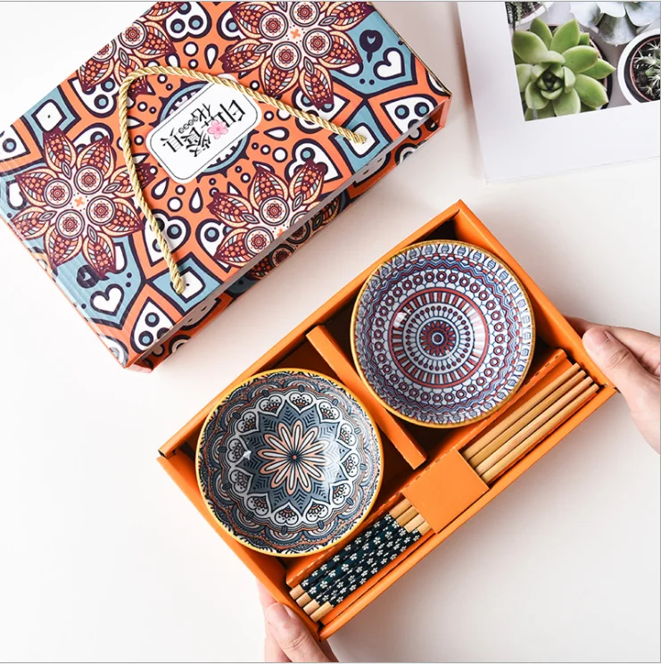 Gift Box Porcelain Serving Bowls Decorative Ceramic Soup Bowl