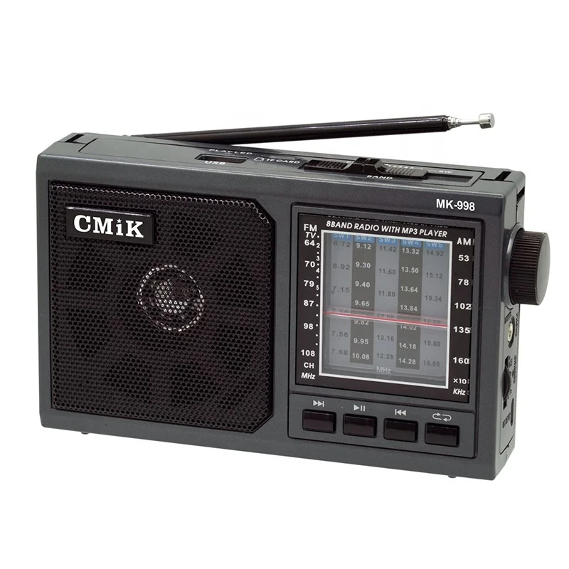 cmik mk-998 china plastic shortwave antique long range old vintage other am fm sw usb tf card rechargeable home portable radio