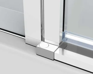 MH-C6APP070-100 Custom Rectangle Toughed Glass Telescopic Shower Enclosure Bathroom With Pivot Hinge