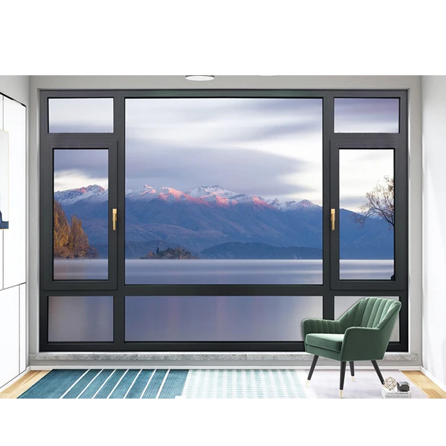 Broken bridge aluminum windows aluminum alloy doors and windows floating customized plywood glass casement windows