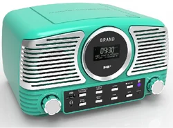 Retro CD/MP3 Player with USB slot, DAB/FM radio & built-in speaker