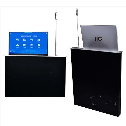 ITC Hidden Paperless Conference System 15.6 Inch Motorized Electric Table LCD Monitor Lift paperless conference system